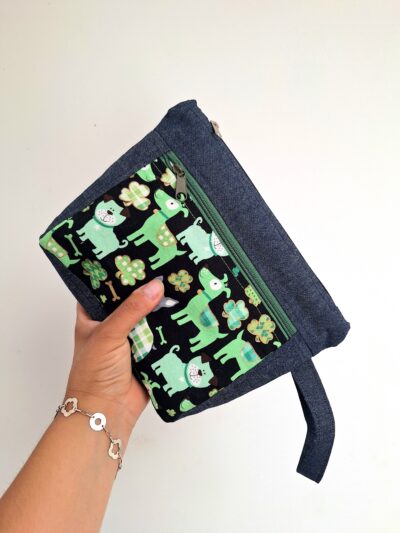 Estuche XL – Perros/Verde