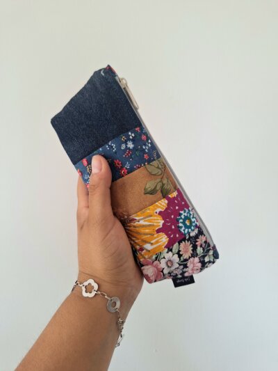 Estuche Mini – Retazos Dorado